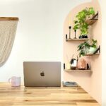 Wall arch decoration in kitchen corner makeover