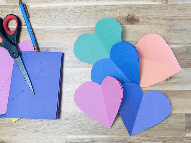 Easy valentines paper hearts