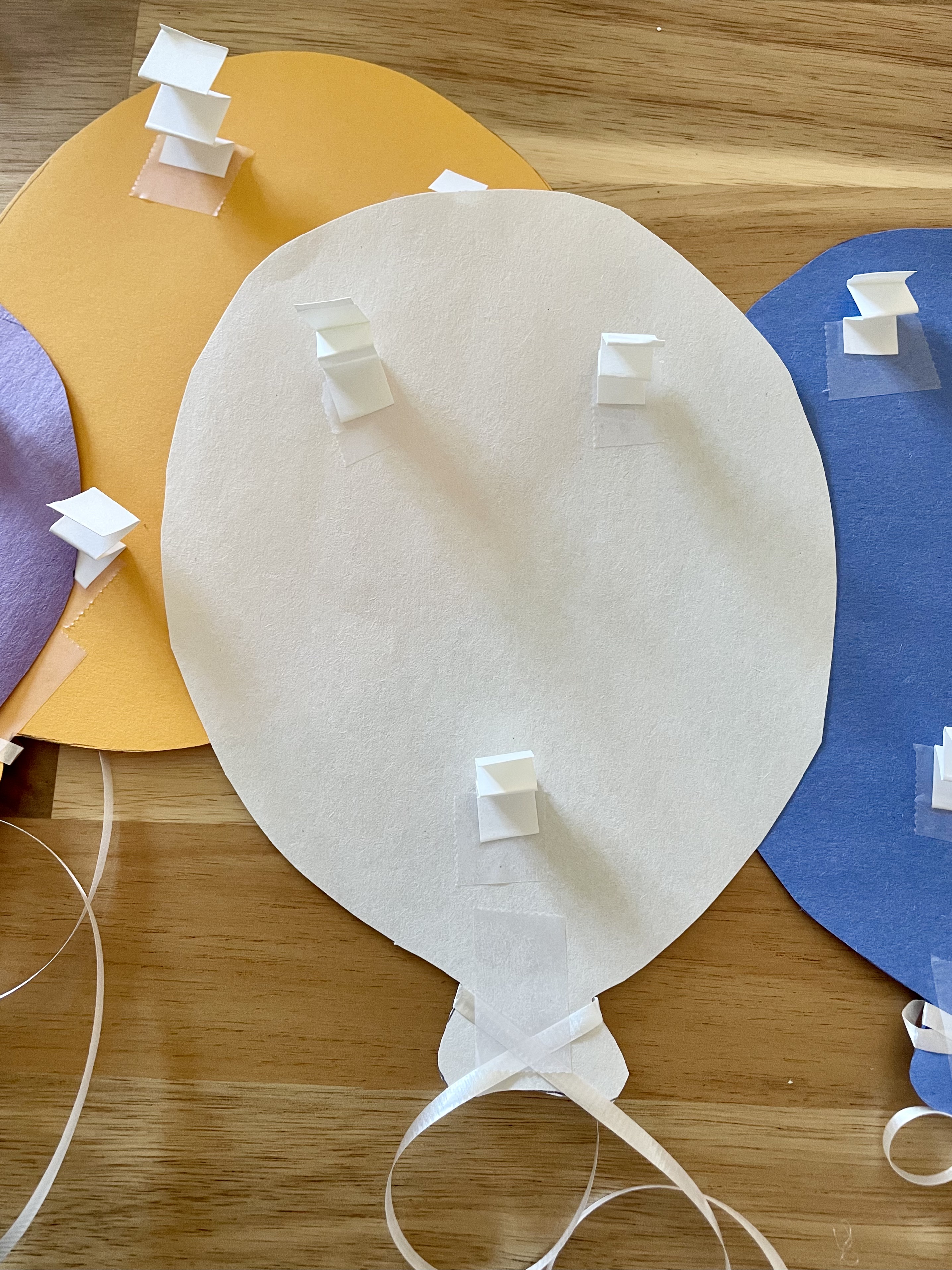 Balloon cutout for birthday banner